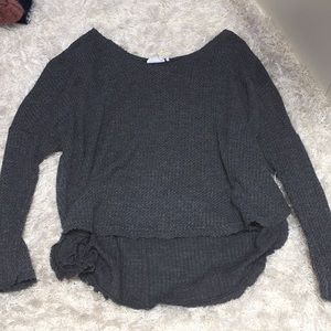 OUT FROM UNDER dark grey sweater